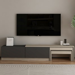 Hanah Home Soporte para TV Nest Travertino y Antracita